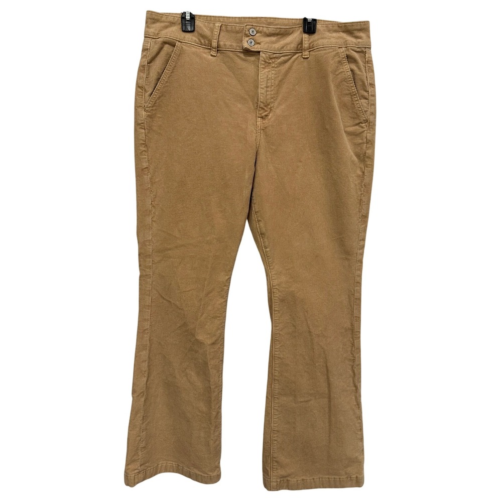 American Eagle High Rise Kick Boot Corduroy Pants Tan Khaki Womens 18 Regular